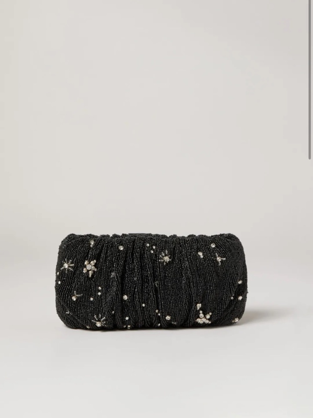 STAUD Starry Night Bean Gathered Crystal-embellished Beaded Bag Strap Replaced